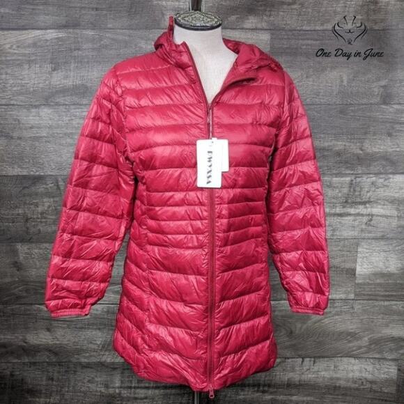 Sawadikaa Ultra Light Duck Feather Coat Size L - Picture 1 of 3